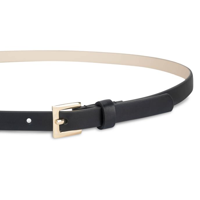 totes® Ladies Twin Pack Skinny Jean Belts Tan & Black Extra Image 3